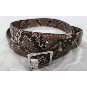 Target 🎯 A New Day Brown Snakeskin Faux Leather Women's Belt Sz L 34-38"